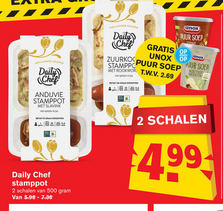 Daily Chef   stamppot  folder aanbieding bij  Hoogvliet - details