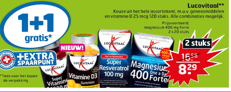 Lucovitaal   multivitaminen, voedingssupplement folder aanbieding bij  Trekpleister - details