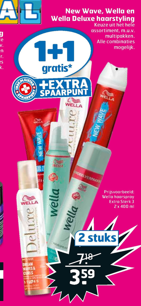 Wella   hairspray, haargel folder aanbieding bij  Trekpleister - details