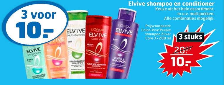 Elvive   shampoo, conditioner folder aanbieding bij  Trekpleister - details