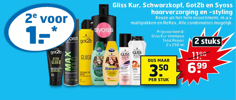 Schwarzkopf   hairspray, haargel folder aanbieding bij  Trekpleister - details