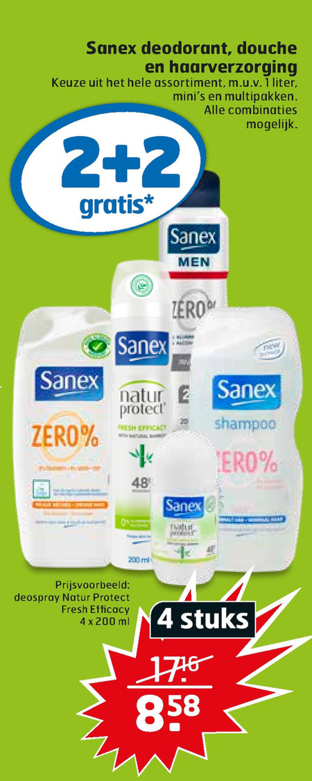Sanex   shampoo, deodorant folder aanbieding bij  Trekpleister - details