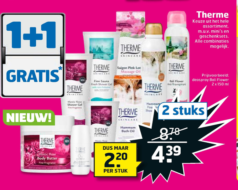 Therme   bodylotion, deodorant folder aanbieding bij  Trekpleister - details