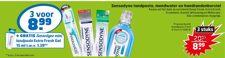 Sensodyne   tandpasta, tandenborstel folder aanbieding bij  Trekpleister - details