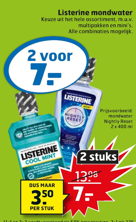 Listerine   mondwater folder aanbieding bij  Trekpleister - details