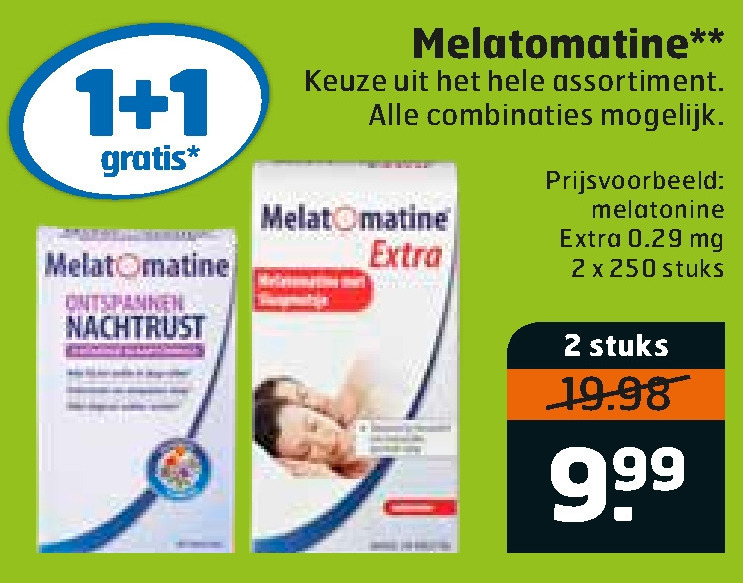 melatomatine   voedingssupplement folder aanbieding bij  Trekpleister - details