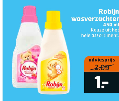 Robijn   wasverzachter folder aanbieding bij  Trekpleister - details