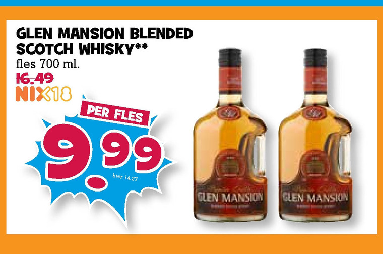 Glen Mansion   whisky folder aanbieding bij  Boons Markt - details