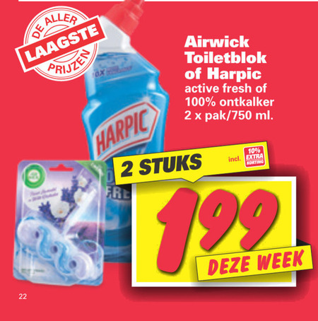 Airwick   toiletblok, toiletreiniger folder aanbieding bij  Nettorama - details