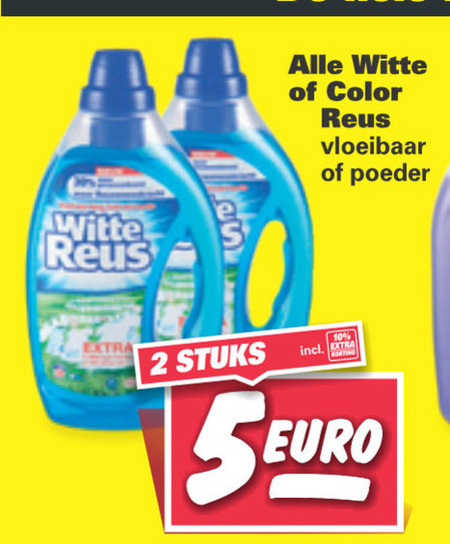 Witte Reus   wasmiddel folder aanbieding bij  Nettorama - details