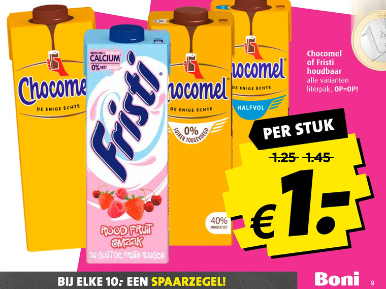 Fristi   chocolademelk, drinkyoghurt folder aanbieding bij  Boni - details