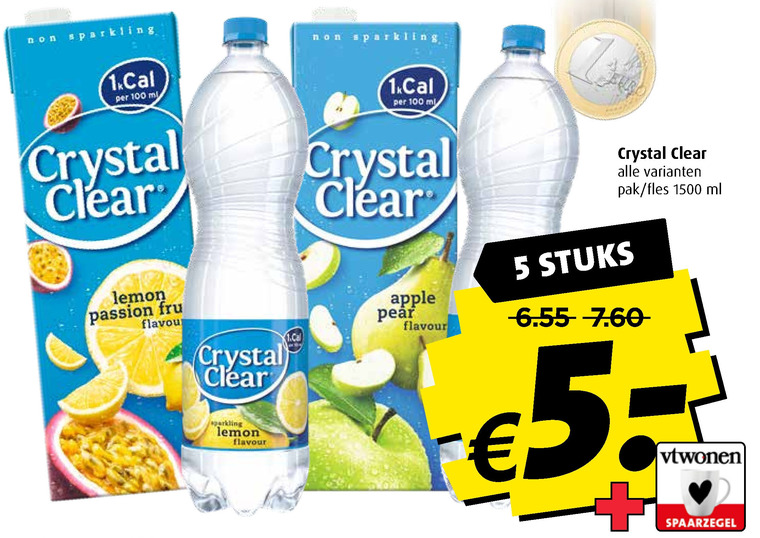 Crystal Clear   fruitdrank folder aanbieding bij  Boni - details