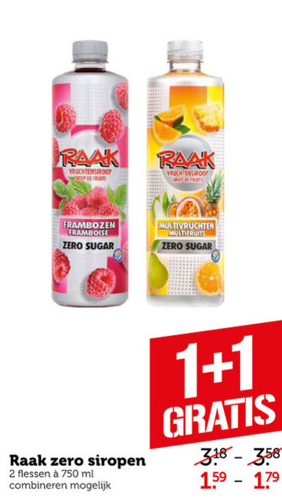 Raak   limonadesiroop folder aanbieding bij  Coop - details