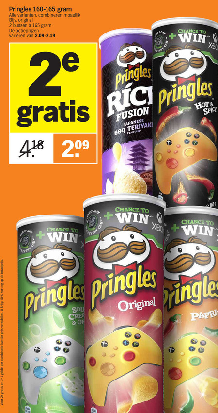 Pringles   chips folder aanbieding bij  Albert Heijn - details