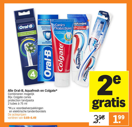 Colgate   tandpasta, tandenborstel folder aanbieding bij  Albert Heijn - details