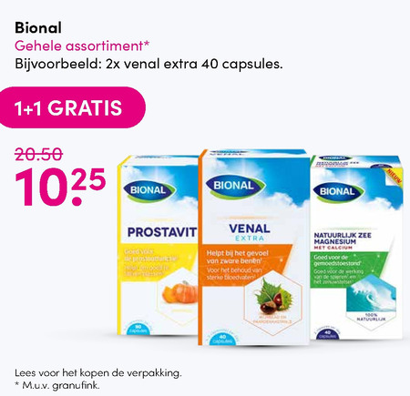 Bional   voedingssupplement folder aanbieding bij  DA - details