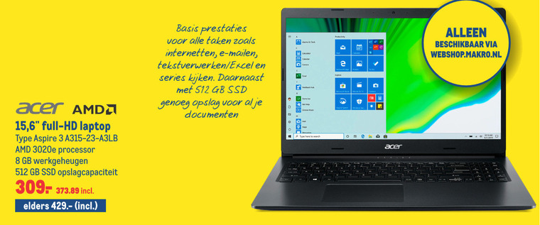 Acer   notebook folder aanbieding bij  Makro - details