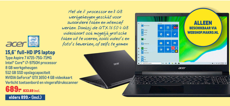 Acer   notebook folder aanbieding bij  Makro - details