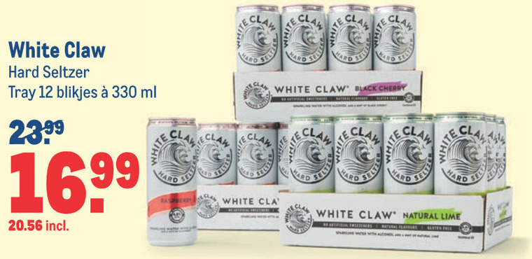 White Claw   hard seltzer folder aanbieding bij  Makro - details