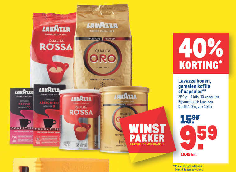 Lavazza   koffie, koffiebonen folder aanbieding bij  Makro - details