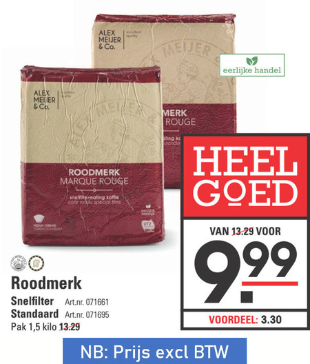 Alex Meijer   koffie folder aanbieding bij  Sligro - details