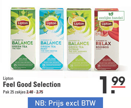 Lipton   thee folder aanbieding bij  Sligro - details