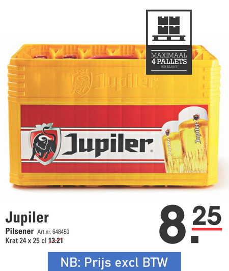 Jupiler   krat bier folder aanbieding bij  Sligro - details