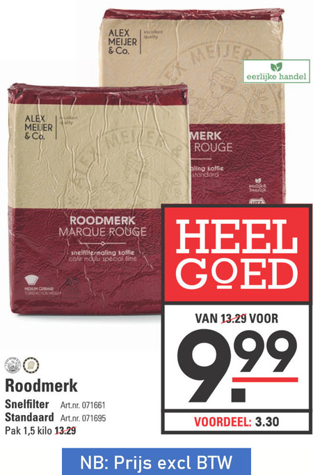 Alex Meijer   koffie folder aanbieding bij  Sligro - details