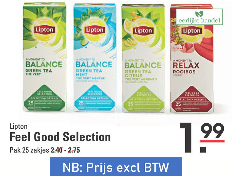 Lipton   thee folder aanbieding bij  Sligro - details