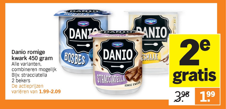 Danone Danio   kwark folder aanbieding bij  Albert Heijn - details