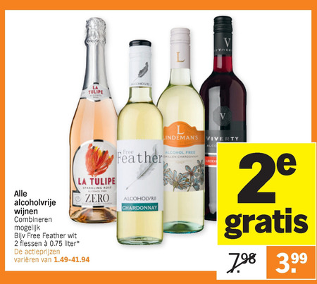 Verslijten lichtgewicht Suri alcoholvrije wijn folder aanbieding bij Albert Heijn - details