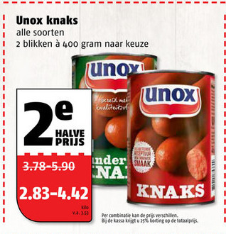 Unox   knakworst folder aanbieding bij  Poiesz - details