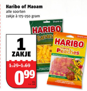 Haribo   snoep folder aanbieding bij  Poiesz - details