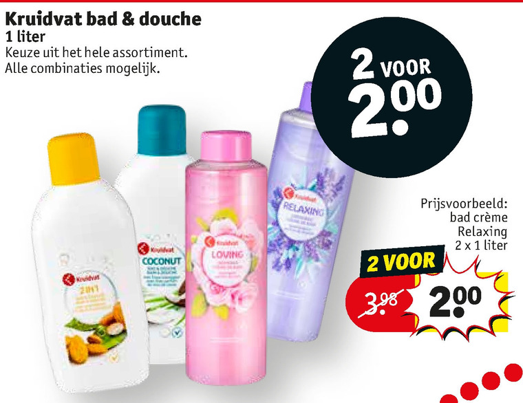 Kruidvat Huismerk   douchegel folder aanbieding bij  Kruidvat - details