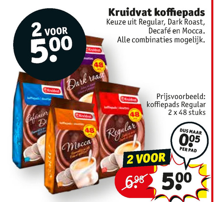 Kruidvat Huismerk   koffiepad folder aanbieding bij  Kruidvat - details