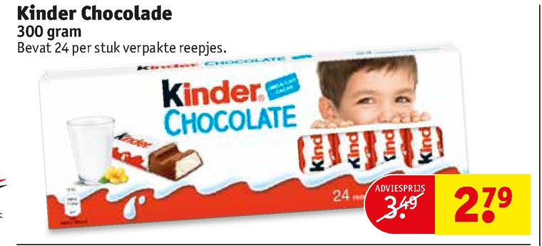 Kinder   chocolade folder aanbieding bij  Kruidvat - details