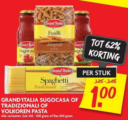 Grand Italia   pastasaus, penne   folder aanbieding bij  Dekamarkt - details