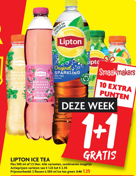 Lipton   ice tea folder aanbieding bij  Dekamarkt - details