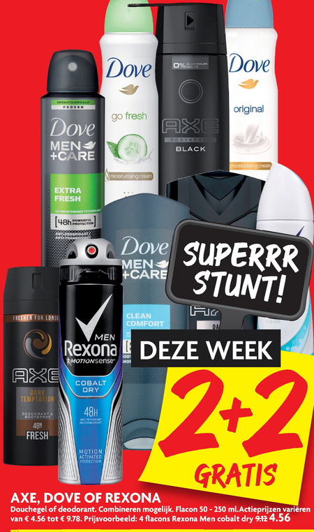 Rexona   deodorant, douchegel folder aanbieding bij  Dekamarkt - details