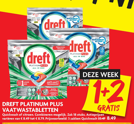 Dreft   vaatwasmiddel folder aanbieding bij  Dekamarkt - details