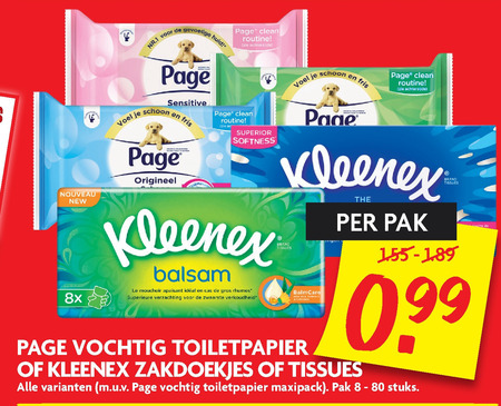 Page   tissue, vochtig toiletpapier folder aanbieding bij  Dekamarkt - details