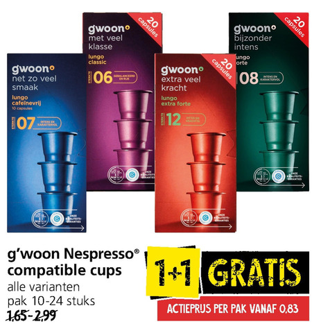 Gwoon   koffiecups folder aanbieding bij  Jan Linders - details