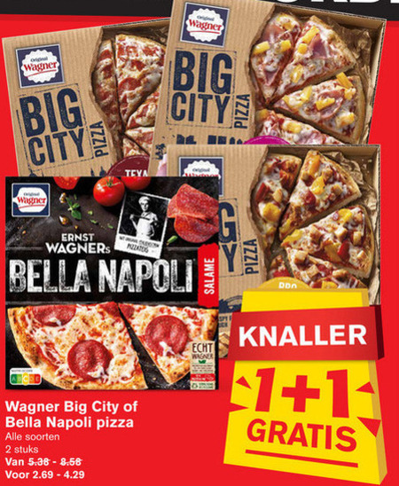 Wagner   diepvriespizza folder aanbieding bij  Hoogvliet - details