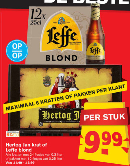 Leffe   speciaalbier, krat bier folder aanbieding bij  Hoogvliet - details