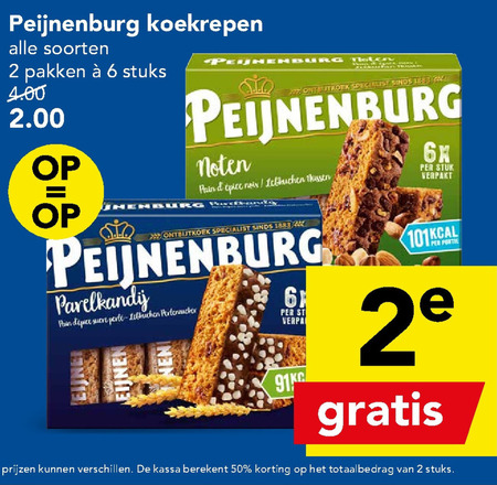 Peijnenburg   ontbijtkoekreep folder aanbieding bij  Deen - details