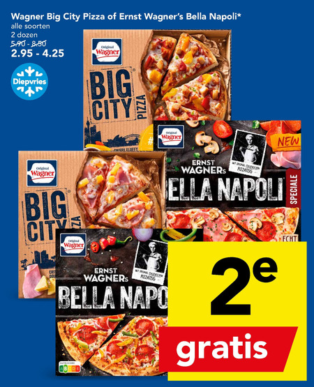 Wagner   diepvriespizza folder aanbieding bij  Deen - details