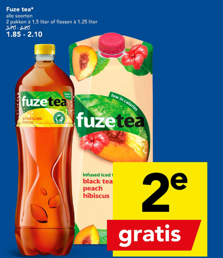 Fuze Tea   ice tea folder aanbieding bij  Deen - details