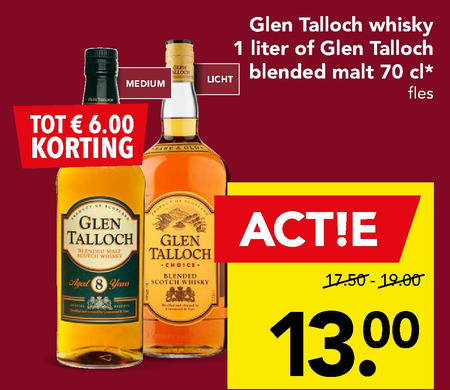 Glen Talloch   whisky folder aanbieding bij  Deen - details