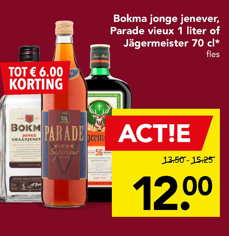 Jagermeister   kruidenbitter, vieux folder aanbieding bij  Deen - details