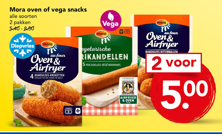 Mora   vegetarisch, snack folder aanbieding bij  Deen - details